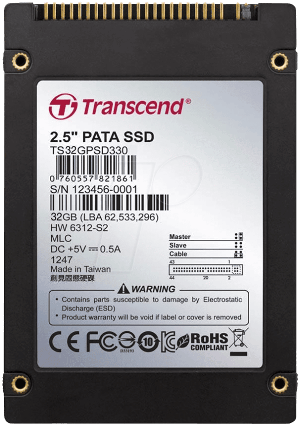 SSD TS32GPSD330 - Transcend SSD 32GB 44pin IDE
