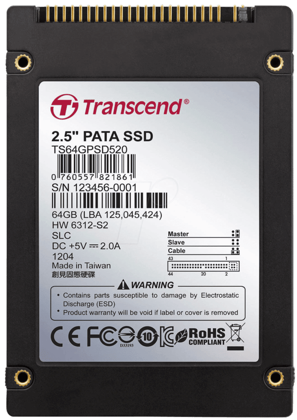 SSD TS64GPSD330 - Transcend SSD 64GB 44pin IDE