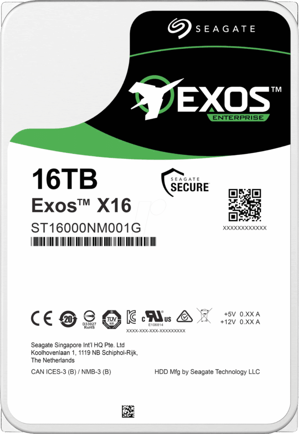 ST16000NM001G - 16TB Festplatte Seagate Exos X16