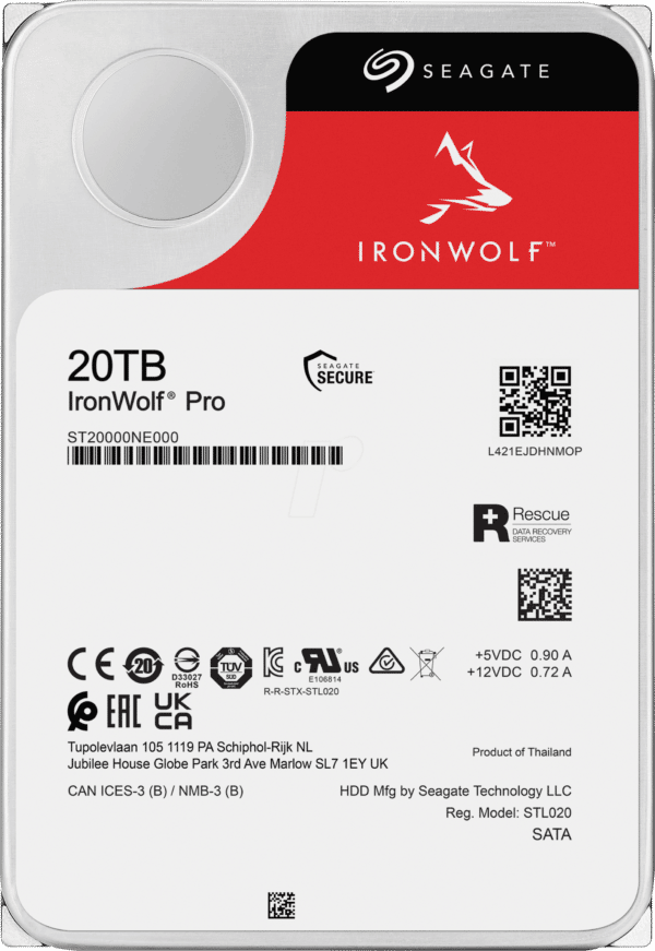 ST20000NE000 - 20TB Festplatte Seagate IronWolf Pro - NAS