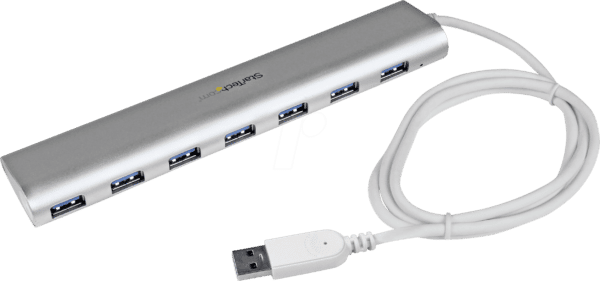 ST ST73007UA - 7 Port kompakter USB 3.0 Hub - Aluminium