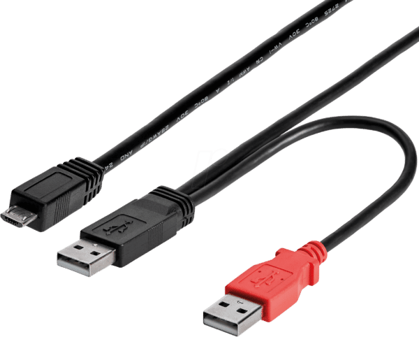 ST USB2HAUBY3 - USB 2.0 Kabel 2x USB-A auf USB Micro-B