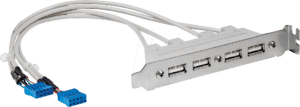 ST USBPLATE4 - Slotblech 4x USB-A Port