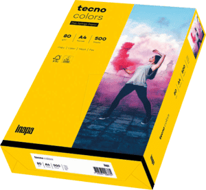 TECNO 88324404 - Papier intensivgelb DIN A4 80 g/qm 500 Blatt