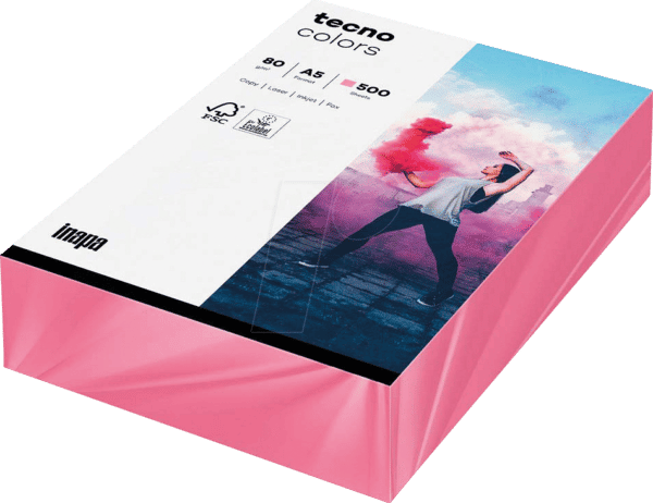 TECNO 88324411A5 - Papier rosa DIN A5 80 g/qm 500 Blatt