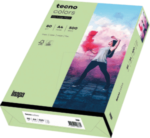 TECNO 88324415 - Papier mittelgrün DIN A4 80 g/qm 500 Blatt