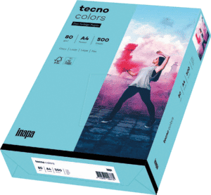 TECNO 88324419 - Papier mittelblau DIN A4 80 g/qm 500 Blatt