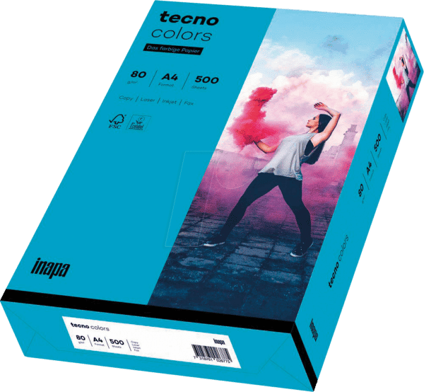 TECNO 88324420 - Papier blau DIN A4 80 g/qm 500 Blatt