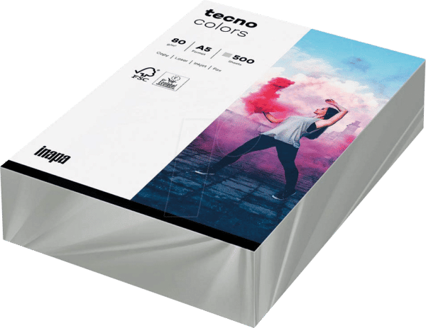 TECNO 88324423A5 - Papier grau DIN A5 80 g/qm 500 Blatt