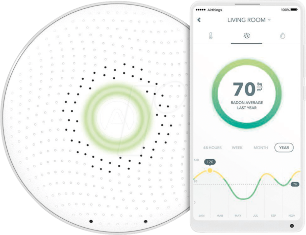 AIRTHINGS WAVE - Radon-Monitor mit App-Steuerung