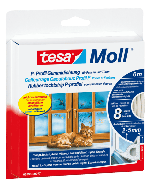 TESA 05390 BR - Gummidichtung tesamoll® P-Profil