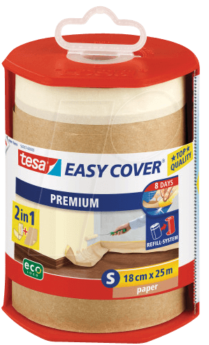 TESA 56767 - Malerband mit Abdeckpapier tesa Easy Cover® Premium