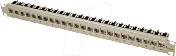 TG J02023K0027 - 19'' Modulträger 1 HE inkl. 24xAMJ-Modul K Cat.6A T568A