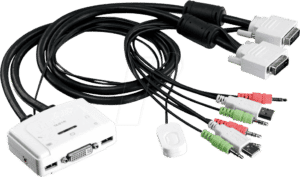 TRN TK-214I - DVI-USB-KVM-Umschalter mit Audiofunktion