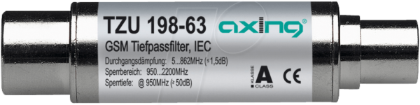 TZU 198-63 - GSM Tiefpassfilter für DVB-T Empfangsgeräte