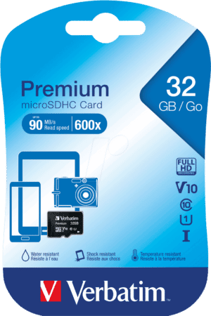 VERBATIM 44013 - MicroSDHC-Speicherkarte 32GB