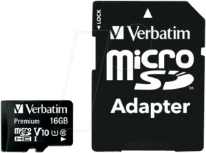 VERBATIM 44082 - MicroSDHC-Speicherkarte 16GB