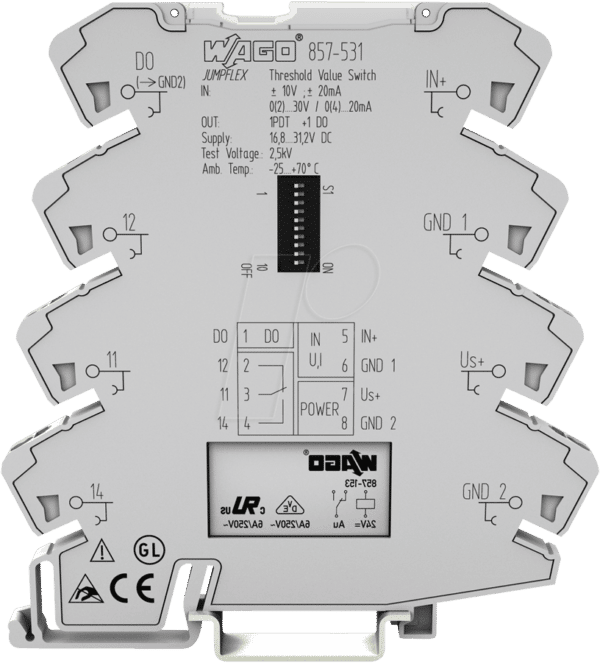 WAGO 857-531 - Grenzwertschalter Analog-EIN und Wechsler-AUS