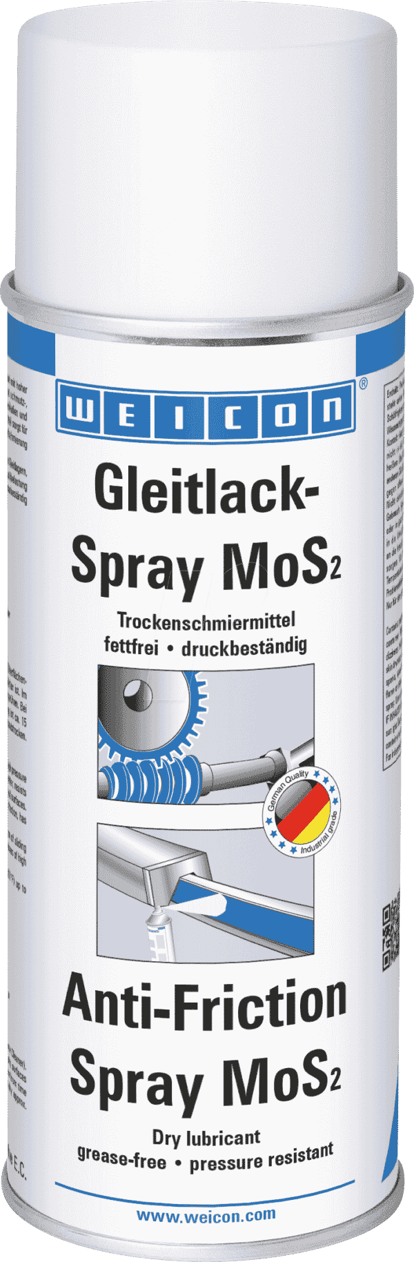 WEICON 11539400 - Gleitlack-Spray MoS2