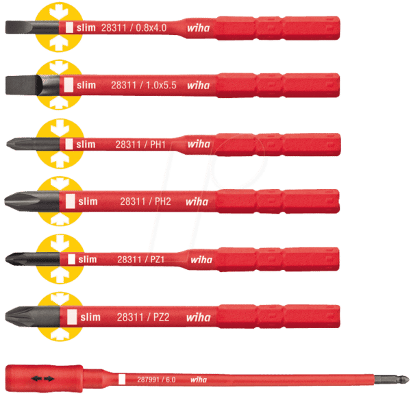 WIHA 2879 B7 - Bit-Satz Slim Torque Set