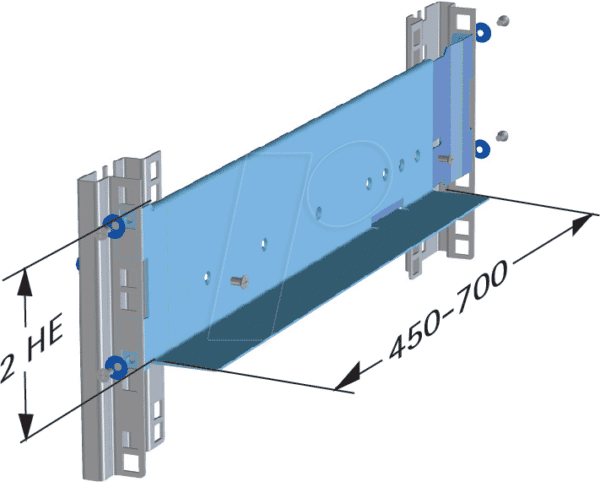 APRA 205-200-00 - Gleitschienenset für 19'' Einschübe ab 3 HE