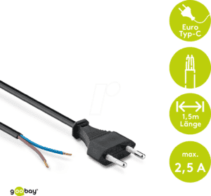 GOOBAY 50085 - Kabel mit Eurostecker mit offenen Enden