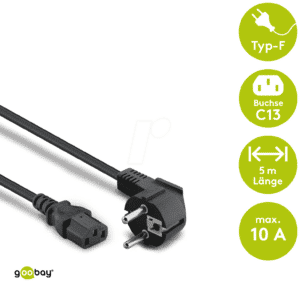 GOOBAY 51320 - Abgewinkeltes Kaltgeräte-Anschlusskabel