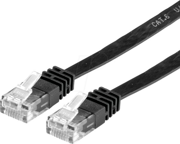 VALUE 21990964 - Cat.6 Flachkabel UTP schwarz 1