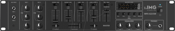 IMG MPX-622/SW - 6-Kanal-Stereo-Audio-Mischpult