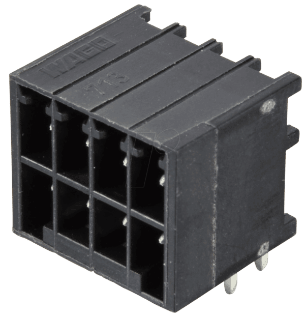 WAGO 713-1424 - MINI HD Stiftleiste gewinkelt 2x4-polig