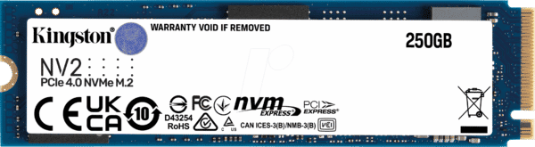 SNV2S/250G - Kingston NV2 NVMe™ SSD