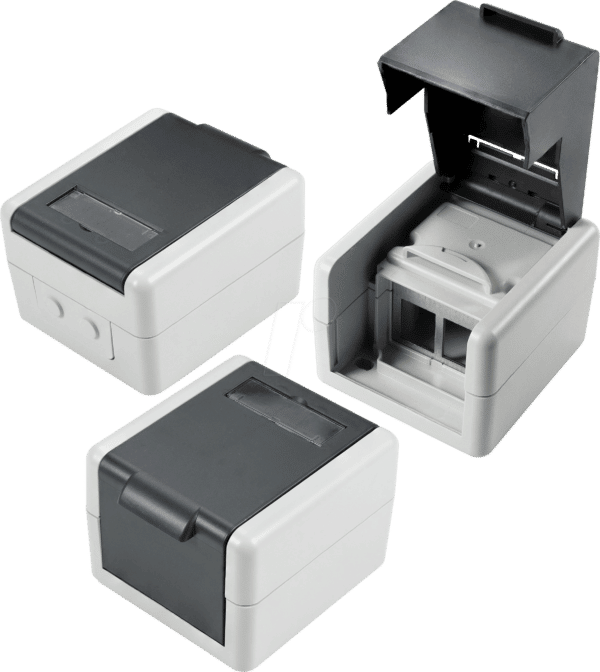 TTL 1800-02-IP44 - Aufputzdose IP44 für 2x Keystonemodul