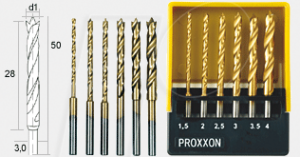 PROXXON 28876 - HSS Spiralbohrersatz mit Zentrierspitze