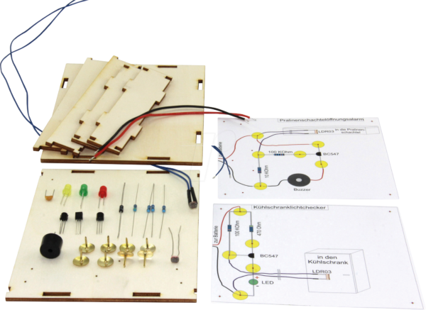 SOL-EXP 50600 - Elektronikbaukasten ''Pfiffiger Sensor-Reißzweckenschaltungen''