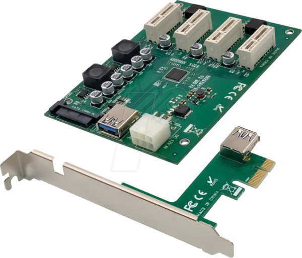 CON EMRICK10G - Riser Karte PCIe x1 > 4 x x1