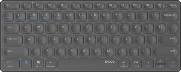 RAPOO E9600M SW - Funk-Tastatur