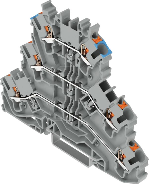 WAGO 2202-3203 - Dreistock-Durchgangsklemme