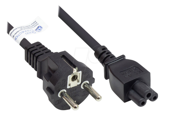 GC P0005-S018 - Netzkabel Typ E+F CEE 7/7 auf C5