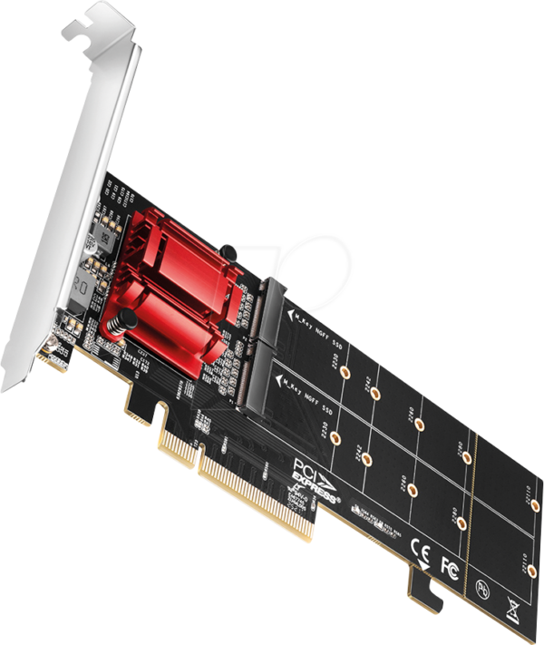 AXG PCEM2-ND - PCIe x8 > 2x M.2 NVMe