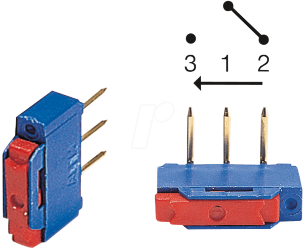 NK 236W - Subminiatur-Schiebeschalter 1x UM gewinkelt