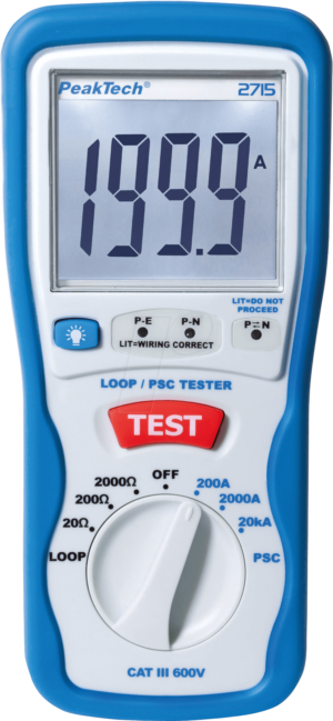 PEAKTECH 2715 - Digitaler LOOP/PSC-Schleifentester