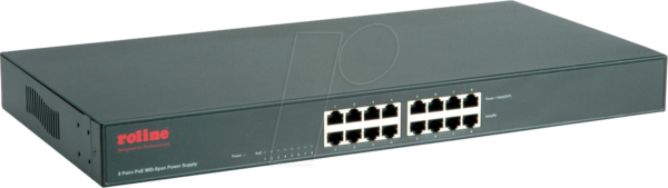 ROLINE 21131181 - 8-Port Power over Ethernet (PoE+) Injektor