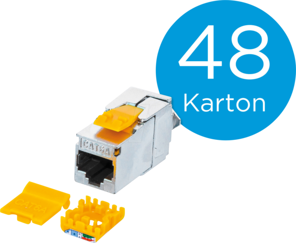 WKS JC6ASL48 - Keystone RJ45 Buchse > LSA Cat.6a